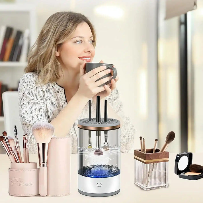 Limpiador Eléctrico de Brochas de Maquillaje - GlowBrush™ [PAGA 1 y LLEVA 2]