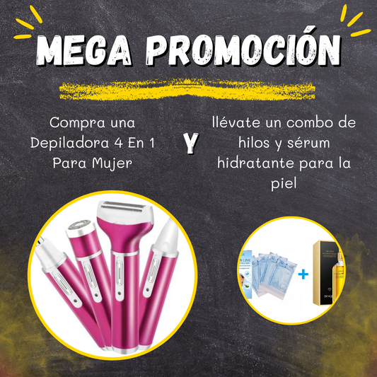 Depiladora 4 en 1 para mujeres + Recibe un obsequio exclusivo.