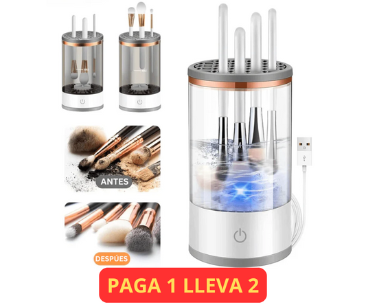 Limpiador Eléctrico de Brochas de Maquillaje - GlowBrush™ [PAGA 1 y LLEVA 2]